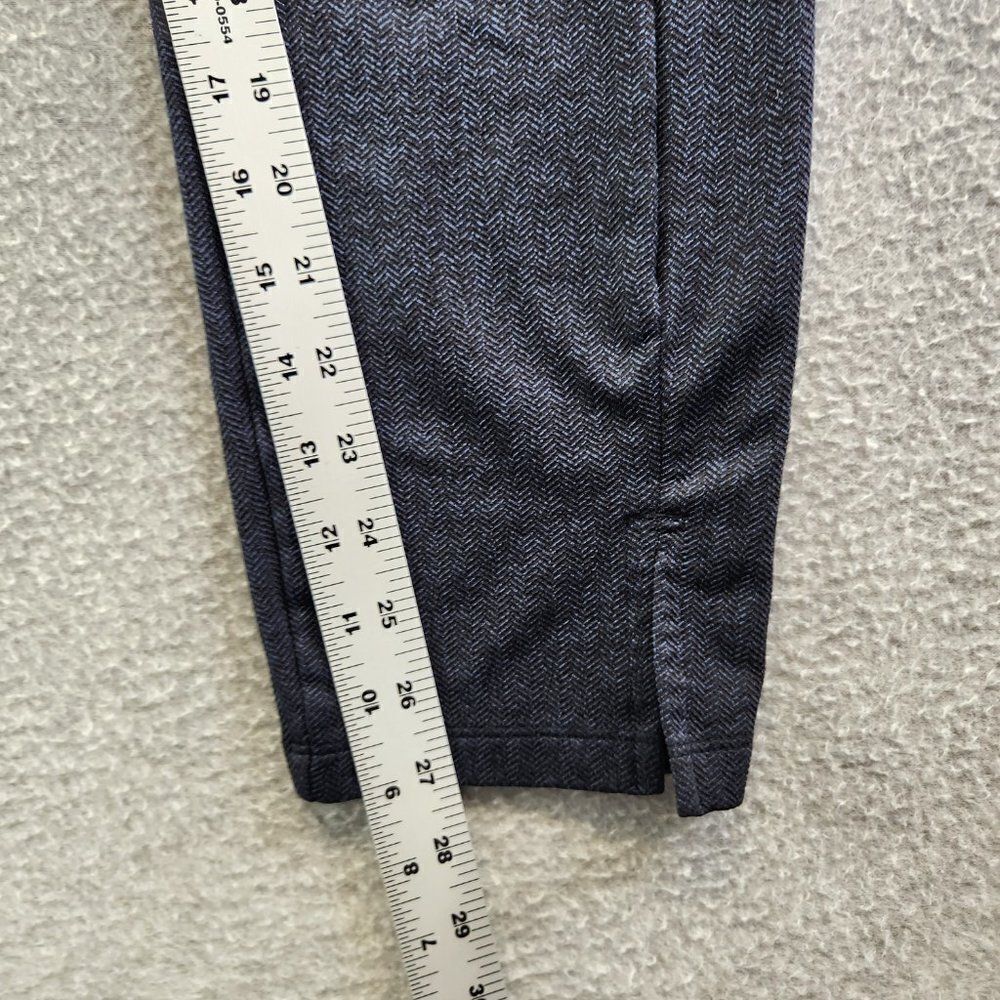 Athleta Mercer Herringbone Tight Womens Medium Blue Pockets Slit Ankle Pants - Picture 15 of 16